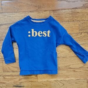 Kids Blue ':best' Graphic Sweatshirt